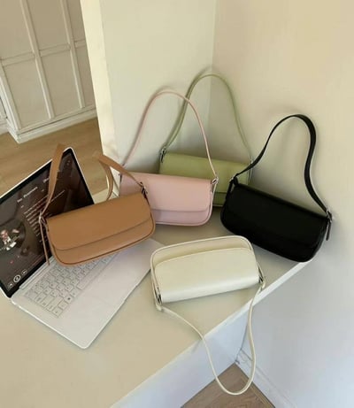 韓國TRO 高級感極簡法式法棍腋下手提包1