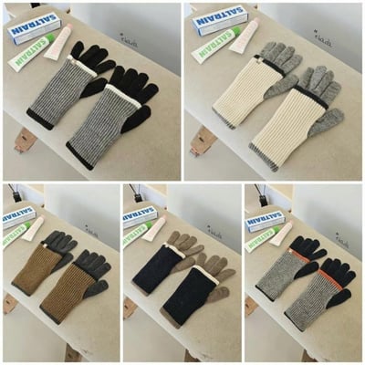 正韓EBA拚色長版百搭手套11