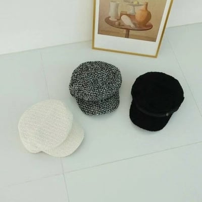 韓國 NU 小香復古毛倪報童帽7