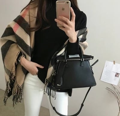 正韓EBA英倫格子雙面兩用披肩3