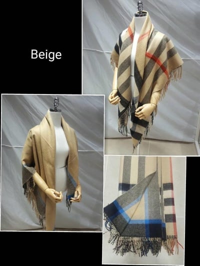 正韓EBA英倫格子雙面兩用披肩8