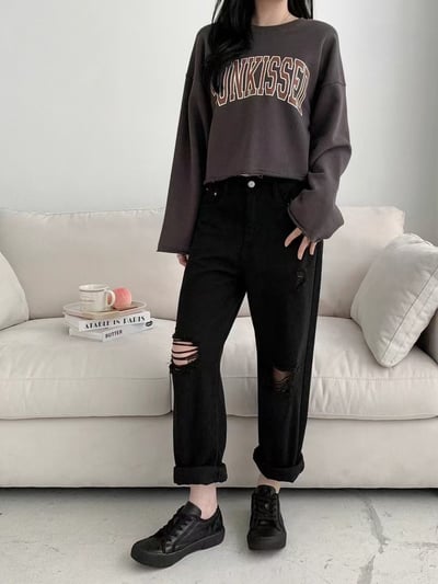 韓國 NAA 真皮仿舊髒髒帆布休閒女鞋3