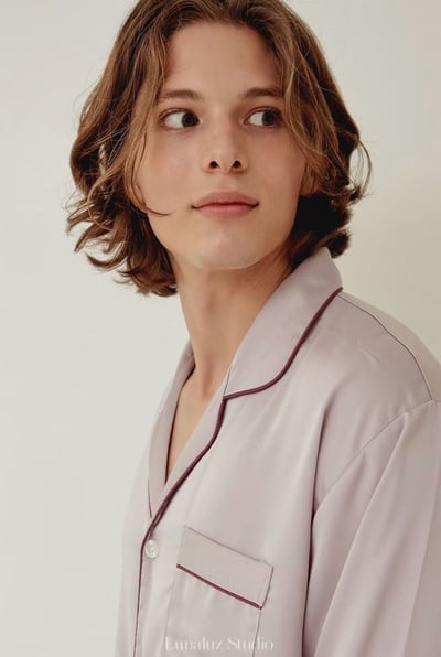 韓國 LUNA 超親膚簡約兩件男生睡衣3