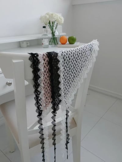 韓國 UNI 薄紗滿天星綁戴頭巾絲巾5