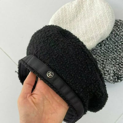 韓國UNI小香復古毛倪平頂帽2