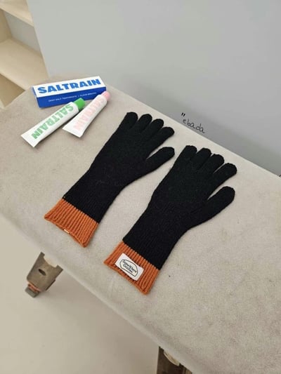 正韓糖果拼色標籤手套(現貨)8