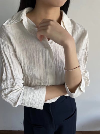 韓國NYU 絢彩五行琉璃純銀串珠手鍊6