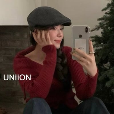 韓國UNI毛倪短絨伸縮收口鴨舌帽2