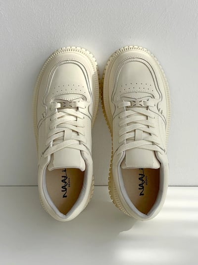 韓國NAA厚底松糕小白鞋1