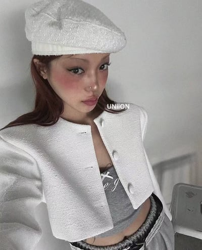 韓國 NU 小香復古毛倪報童帽9