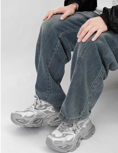 韓國 AL 六公分銀焰旋風老爹鞋 (男)2