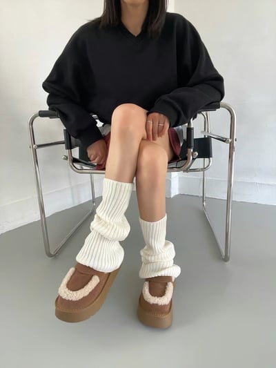 韓國PLA超可愛餅乾泰迪懶人拖鞋雪靴4