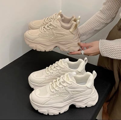 韓國 RU 真皮七公分女款老爹鞋10