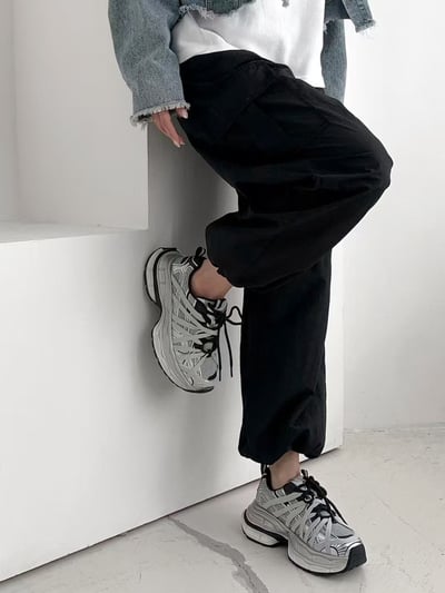 韓國 NAA 真皮蛛網運動休閒老爹女鞋6