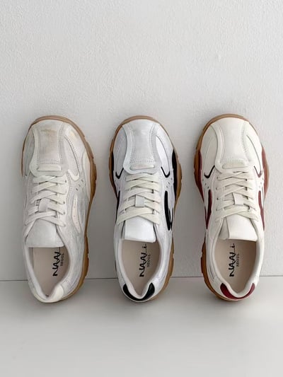 韓國 NAA 少見髒髒乒乓球防滑真皮休閒女鞋2