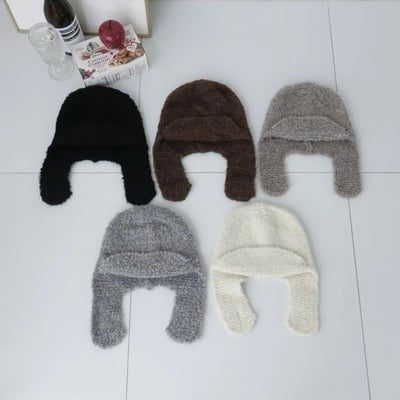 正韓UNI絨毛針織飛行帽9