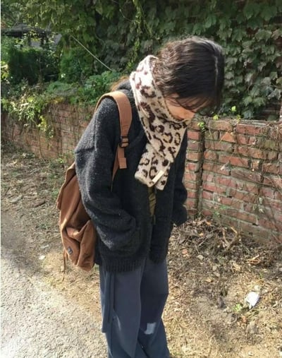 正韓爆款豹紋圍巾(6%羊毛)3