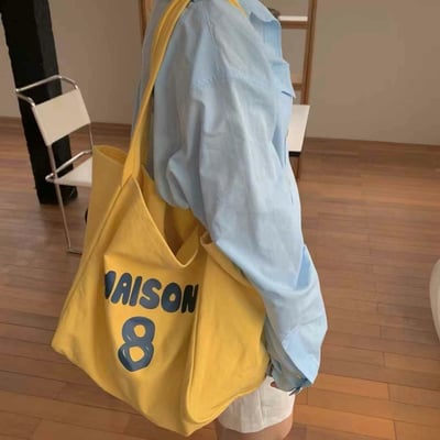 韓國TRO 梅森學生休閒帆布托特包1