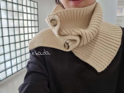 正韓EBA鈕扣針織圍脖9