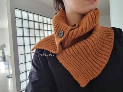 正韓EBA鈕扣針織圍脖8