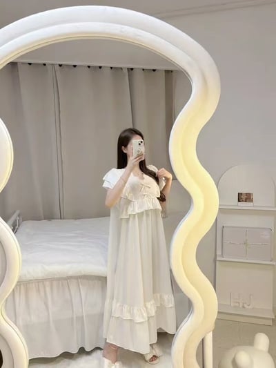 韓國 LUNA 法式浪漫公主蛋糕長裙睡衣2