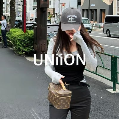 韓國UNI  復古視覺十字刺繡棒球帽4