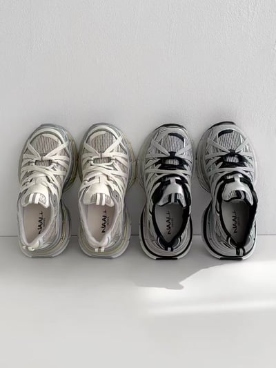 韓國 NAA 真皮蛛網運動休閒老爹女鞋2