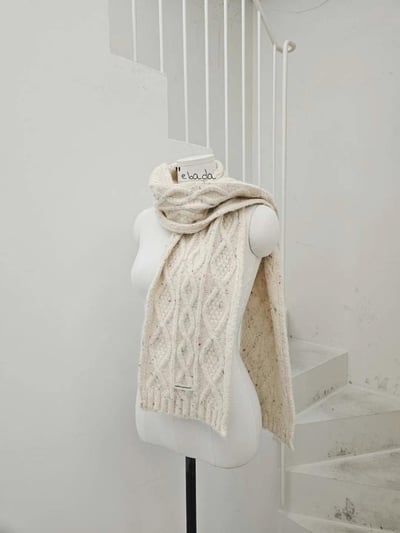 正韓EBA麻花紋針織圍巾6