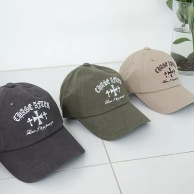 韓國UNI  復古視覺十字刺繡棒球帽6