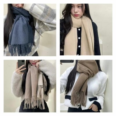正韓EBA素色雙面兩用圍巾9