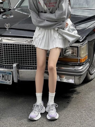 韓國 RU 纖網漸層銀系透氣老爹鞋4