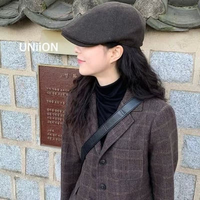 韓國UNI毛倪短絨伸縮收口鴨舌帽5