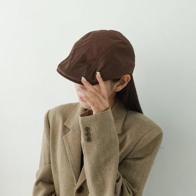 韓國UNI復古褶皺扣環式鴨舌帽5