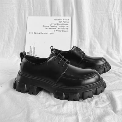 韓國 AL | 正裝細帶大鋸齒增高皮鞋8