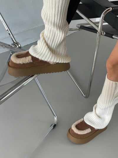 韓國PLA超可愛餅乾泰迪懶人拖鞋雪靴6