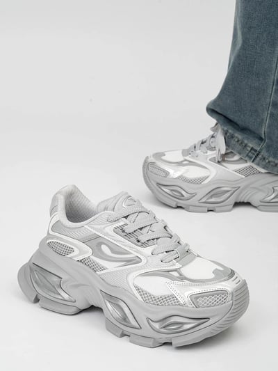 韓國 AL 六公分銀焰旋風老爹鞋 (男)4