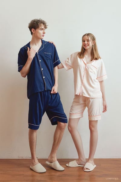 韓國 LUNA 法式極簡休閒男女情侶睡衣4