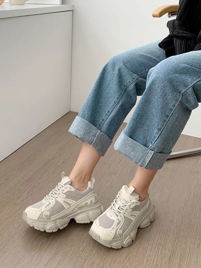 正韓NAA羊皮透氣增高老爹鞋7