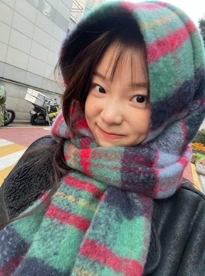 正韓EBA彩虹格子針織圍巾 ( 20%羊毛)11