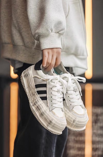 韓國 VBIN | 2.0 熊貓髒髒溶解建構厚底板鞋2