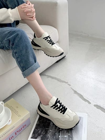 正韓NAA真皮厚底老爹鞋8