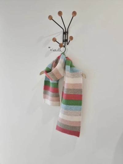 正韓EBA學生復古撞色圍巾11