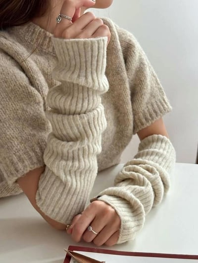 正韓針織兩用襪套&袖套(內含羊毛)2