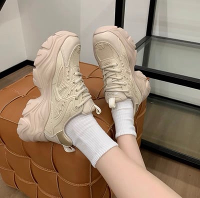 韓國 RU 真皮七公分女款老爹鞋8