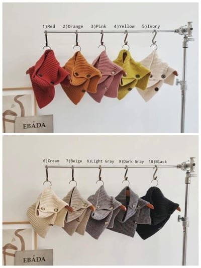 正韓EBA鈕扣針織圍脖18