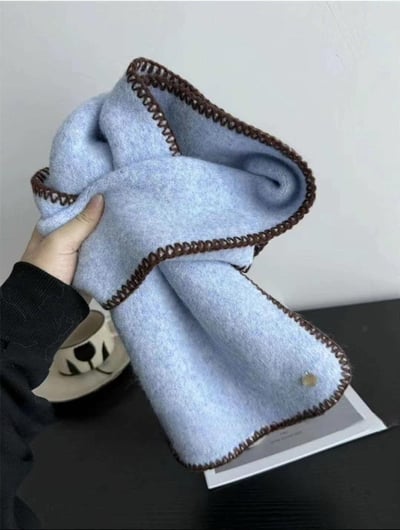 正韓EBA羊毛縮邊絨毛圍巾 ( 8%羊毛 )4