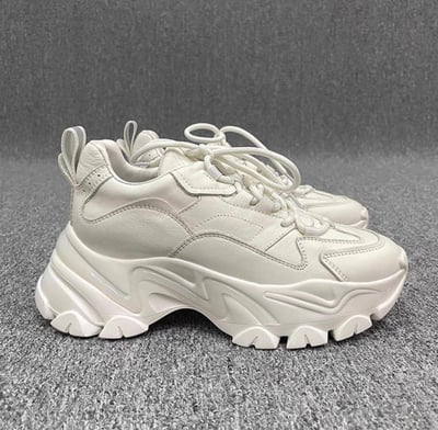 韓國 JM 六公分真皮運動女款老爹鞋6