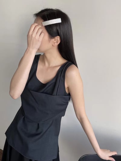 韓國NYU 金屬熔岩滿天星迴紋釦夾5