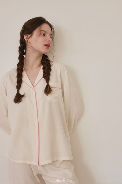 韓國 LUNA 法式極簡線條情侶睡衣11