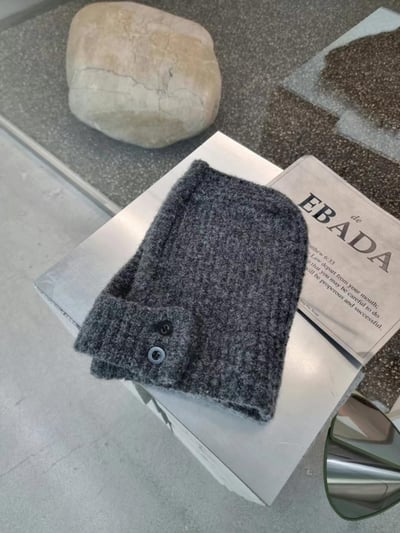正韓EBA純色針織連帽圍巾17